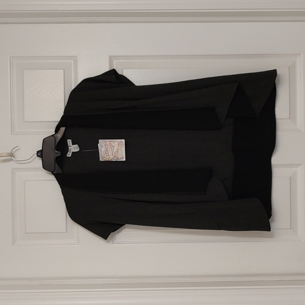 Women's Black Open Front Cardigan